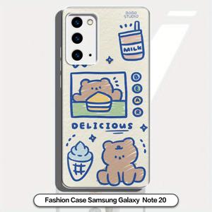 TEMU 삼성 갤럭시 노트 20 울트라 5G/노트 20 5G/낙하 방지 폰 케이스/노트 10+/노트 10 플러스/노트 10/노트 10 라이트/노트 9/노트 8 호환, 캐주얼 베어 패션 패턴 풀커버 낙하 방지 및 충격 방지 휴대폰 보호 케이스