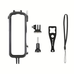 TEMU Insta360 X4용 PULUZ 콜드슈 PC 플라스틱 보호 프레임 어댑터 마운트 & 나사 포함 (블랙)