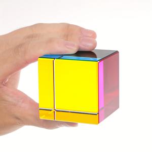 TEMU 인조 라이트 럭셔리 3색 큐브 선 캐쳐 사진 촬영 소품 장식 조각상 홈 테이블 장식 수집품 귀여운 장식품 가족 거실 카페 장식 룸 디스플레이 아이템 홈 데코 소형 장식품 라이트