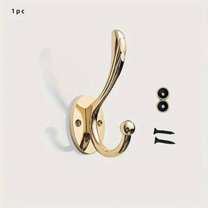 TEMU 메탈 벽걸이 후크 1개입 - 캐주얼 스타일, 옷, 수건, 목욕 가운을 위한 간편한 설치 벽걸이 후크, 욕실, 주방 및 홈 데코에 적합 - 최대 40파운드까지 지지