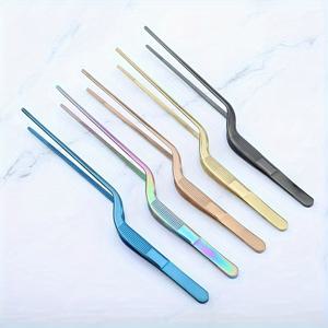 TEMU 5개 스테인리스 스틸 핀셋 (옷 입기, 정원 가꾸기, 수생 식물, 다육 식물용), 데일리 필수 도구