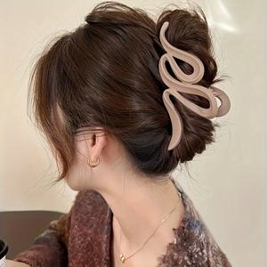 TEMU 대형 홀리 패션 상어 클립, 웨이브 모발용, 두꺼운/얇은 모든 헤어 타입에 적합한 강력 고정력, 데일리 헤어 액세서리