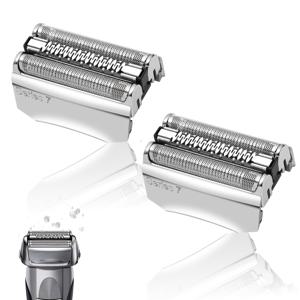 TEMU Series 7 전기 면도기용 교체 헤드 2개 팩, 790Cc, 720Cc, 750Cc, 760Cc, 799, 797 및 9565 등 다양한 Bra*Un 모델과 호환, 은색