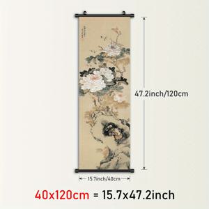 TEMU 1pc 프레임된 노란 꽃 벽 미술, 클래식한 스로울 페인팅, 가지 캔버스 포스터, 자연 플라스틱 걸이 페인팅, 애니메이션 벽 장식, 레트로 픽처 아트워크 아트 프린트 벽 걸이 포스터, 플라스틱 프레임 홀더 포함