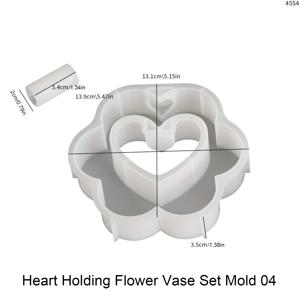 TEMU 수경 화분, 시험관, 꽃꽂이용 실리콘 몰드. 석고, 레진 또는 석고 화분 제작에 이상적이며, 홈 데코레이션에 적합합니다.