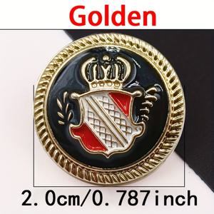 TEMU 10개 우아한 남성용 메탈 실드 크라운 버튼, 은빛 패셔너블 영국 스타일 오일 드롭 핸드 소잉 버클, 셔츠, 재킷, 및 정장에 적합 - 골든, 칼리지 스타일, 수제 홈 소잉 용품