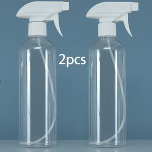 TEMU 2개 세트 재사용 가능 500ml/16.9oz 초미세 분무 병 - 빈 용기, 대형 플라스틱, 무향료, PVC 프리, 헤어 스타일링, 식물 관리, 청소, 헤어 및 라이트 베이지 케어에 적합
