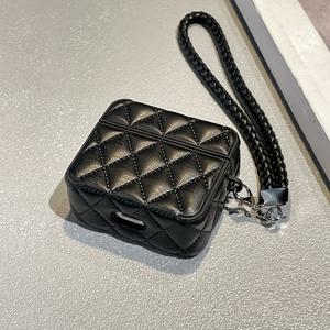 TEMU 체크무늬 인조 가죽 케이스는 Airpods Pro 2, Airpods 3에 적합하며, Airpods 4 보호를 위한 부드러운 쉘과 분리형 디자인을 특징으로 합니다.