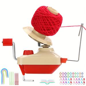 TEMU 큰 용량과 수동 작동 방식을 특징으로 하는 실 볼 와인더 및 스피너 마커가 포함된 뜨개질 키트