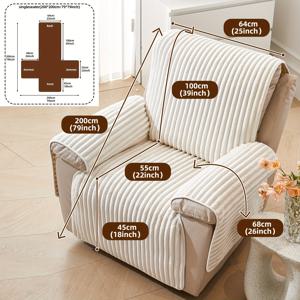TEMU 1개 초극세사 두꺼운 짧은 플러시 싱글 시트 미끄럼 방지 소파 커버, 싱글 시트용 완전 덮개 미끄럼 방지 소파 매트, 반려동물 친화적, 세탁기 사용 가능한 짧은 플러시 싱글 시트 소파 담요, 침실, 거실용 장식 보호 커버