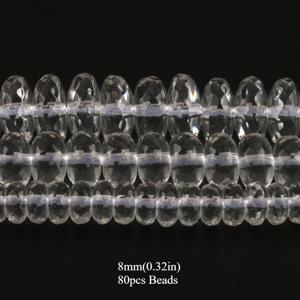 TEMU 2D 플랫 - 6/8/10mm AAA 천연석 파체드 클리어 쿼츠 - 반짝이는 우아한 플랫 라운드 루스 스페이서 비즈, 주얼리 제작에 적합, 공예 프로젝트 및 선물 추천에 이상적