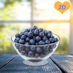 TEMU 2D 플랫 회전 아크릴 블루베리 유리 접시 - 우아한 데스크탑 장식, 가정 및 사무실 장식, 기업 기념일, 실내/실외 사용, 사무실 책상 장식