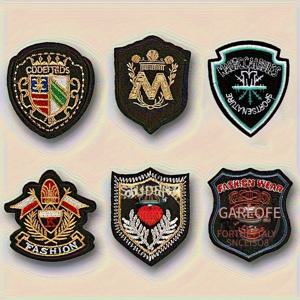 TEMU 6개 세트 자수 아이언온 패치 - 의류, 가방, 모자용 생동감 있는 DIY 패션 및 수리 어플리케 – 독특한 경찰, 학교, 해병대 디자인 – 기계 세탁 가능한 자수 용품, 가방 및 모자 장식 | 상징적인 디자인 | 정교한 자수 패치