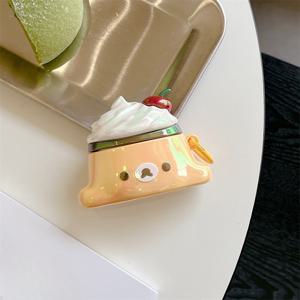 TEMU 전기 도금 체리 케이크 개 케이스 for airpods Pro/Pro2, for Airpods 1/2, 및 3Rd/4Th 세대 헤드폰 보호 커버에 적합합니다.