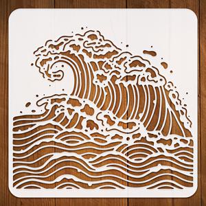 TEMU 이 재사용 가능한 스텐실은 바다 물결 모양이며 크기는 11.8 x 11.8인치입니다. 세척이 용이한 PET 소재로 제작되었으며 페인팅, 타일, 천, 바닥, 벽 및 홈 데코 공예에 적합합니다.