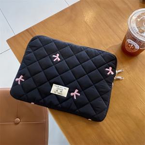 TEMU 11, 13.3, 14, 15.6인치 등 다양한 사이즈를 위한 사랑스러운 리본 디자인 노트북 가방 및 태블릿 슬리브, Macbook Air 13, Pro, Xiaomi, Lenovo, Dell 노트북에 적합, 부드러운 케이스 특징