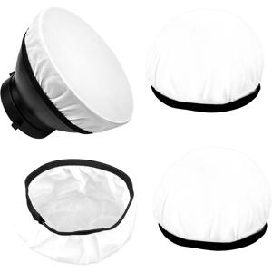 TEMU 4pcs 전문용 소프트 라이트 디퓨저 커버 사진 및 비디오용 - 스튜디오 및 라이브 스트리밍용 유니버설 라운드 천 조명, 포트레이트 스태일 라이프 촬영 도구, 배터리 없음, 사진 촬영용 조명 변환기