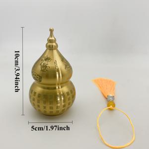 TEMU 고급 황동 풍수 부자 호박 병 - 번영을 위한 화려한 동전 보관용 꽃병, 실내/외부 장식용 길조 상징, 크리스마스 할로윈 생일 선물 (배터리 필요 없음), 전통적 모티프, 럭키 참, 영적 탐구자를 위한