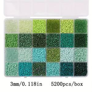 TEMU 24가지 생생한 색상의 3mm 유리 시드 비즈 5200개 세트. 공예 및 주얼리 제작에 적합하며, 원형 비즈 수제 선물로 초보자와 숙련된 장인 모두에게 이상적입니다. 캐주얼 스타일입니다.