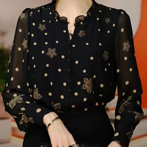 TEMU 패션 프린트 우아한 여성용 셔츠 - 엄마를 위한