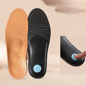 TEMU 탑그레인 소가죽 힐 - 남녀공용 인체공학적 아치 지지대 및 충격 흡수 기능의 통기성 디자인 캐주얼 신발 (블랙)