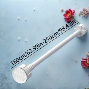 TEMU 1개, 무타공 흡착식 십자형 샤워 커튼봉, 장력 조절식 샤워 커튼봉, 재사용 가능한 분리형 빨래 건조봉, 옷장 지지봉, 캐비닛 지지봉, 빨래 건조봉, 신발장, 수납봉, 샤워 커튼봉, 가정용, 욕실 액세서리