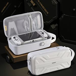 TEMU JEMDOFUN 스위치 OLED 액세서리, 도크, 충전기 및 액세서리용 휴대용 스토리지 백, EVA 내구성 소재, 휴대용 스트랩 포함, 스위치 케이스 및 스토리지 액세서리