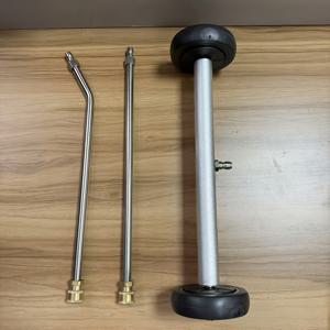 TEMU 3개, 표면 청소용 고압 물총, 다기능 물 세척 장치가 있는 모바일 차대 청소기, 4000 psi 스테인레스 스틸 연장 막대와 1/4 쿼터 연결 유니버설 휠이 있는 자동차 차대 청소 총.