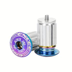 TEMU ENLEE 자전거 그립 핸들바 엔드캡 알루미늄 합금 산악 로드 바이크 핸들바 그립 플러그 확장 액세서리