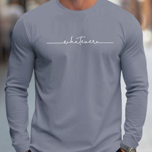 TEMU 남성용 퀵드라이 긴팔 티셔츠 - 수분 흡수 & 주름 방지 기술, 비접착 체육관, 러닝, 사이클링, 트레이닝 탑 - 세탁 가능한 피트니스 의류, 현대적인 운동복, 통기성 소재, 퍼포먼스 웨어, 액티브 라이프스타일, 스포티 디자인, 신축성 있는 재질, 헬스 애호가를 위한 스포츠 웨어