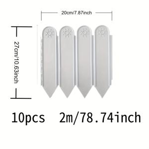 TEMU 접이식 정원 펜스 패널 - 연결 및 절단 가능 - 높이 15cm/22cm/27cm(5.91인치/8.66인치/10.63인치) - 색상 브라운/블랙/화이트/그린 - 조립 길이 2m/78.74인치