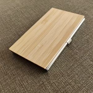 TEMU 1개 대나무 명함 홀더, 경제적, 학교, 사무실, 휴일 선물용