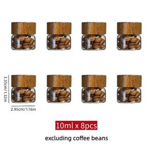 TEMU 식품 등급 10ML/20ML/30ML 유리 보관 용기 2/4/8개입 (플라스틱 뚜껑 포함) - GSIGD 다기능 미니 밀폐 용기, 향신료, 조미료, 커피 원두, 건조 꽃, 차잎 보관에 적합, 건조 분말, 보석 보관에 적합