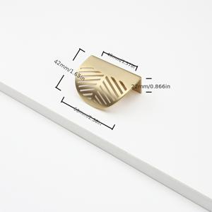 TEMU 모던 잎 모양 골드 캐비닛 손잡이 가구 손잡이 주방 문 손잡이 구리 서랍 손잡이 컵보드 손잡이