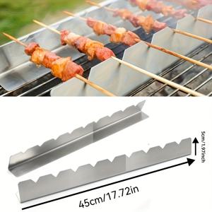 TEMU 그릴 그레이트, 랙, 플레이트 2개 세트, 6/9단 그릴 스탠드 꼬치꽂이 콤보, 다기능 실용적인 주방용 꼬치꽂이 고기 랙, 변형 방지 꼬치꽂이 받침대, 스테인리스 스틸 식기 바베큐 꼬치꽂이 세트, 주방, 파티오, 캠핑용, 실용적인 바베큐 주방 도구, 주방, 안뜰, 캠핑용 - 야외 조리 장비 | 견고한 구조