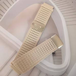 TEMU 오픈워크 니트 통기성 루프 밴드, 20mm 22mm 니트 나일론 마그네틱 시계 스트랩, 삼성 7 6 5 4 스트랩 40mm 44mm / 워치 5 프로 45mm / 4 6 클래식 스트랩 42mm 46mm 43mm 47mm / 워치 3 / 액티브 2 호환, 남녀공용 니트 나일론 통기성 우븐 시계 밴드