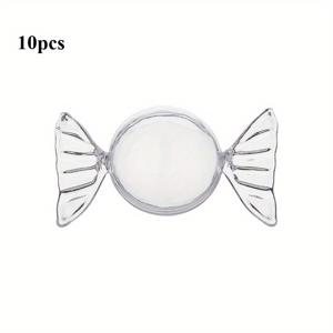 TEMU 10개 세트, 물고기 꼬리 모양 플라스틱 사탕 용기, 선물 포장에 이상적, 개별 레로 귀여운 상자, 결혼 선물 및 사탕에 완벽