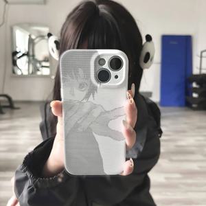 TEMU 휴대폰 케이스 - 스타일리시 L-Lmmcjjs Y2K 럭셔리 애니메이션 폰 케이스, 아이폰 16, 16E, 15, 14, 13, 12, 11 Mini, Pro, Max, X, XR, XSMAX, 8, 7 Plus 호환, 렌즈 보호 및 충격 방지 하드 PC 백 커버