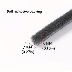 TEMU 32ft 고품질 창문/문틀 측면 씰링 스트립: 포괄적인 날씨, 소음, 바람 및 방진 솔루션, 그레이, 1개