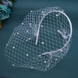 TEMU 1개 우아한 바로크 스타일 브라이덜 베일 콤비 - 손세탁 가능한 스판덱스, 스타일 웨딩 마스크, 미혼녀 파티 및 특별한 날을 위한