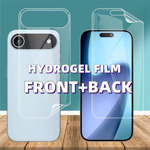 TEMU [1개 전면 + 1개 후면] 2IN1 전후면 스크린 보호 고화질 필름, 스크래치 방지, 지문 방지 하이드로겔 필름 스티커, 아이폰 17 17Pro Pro 17ProMax 17Air Air 보호 필름 커버
