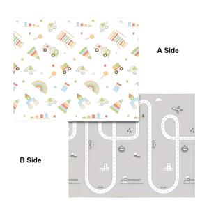 TEMU 배송, 접이식 아기 발 달리기 매트, 양면 프린트 놀이 매트, 특대형 XPE 폼 바닥 매트, 미끄럼 방지 표면, 휴대 가능 및 세척 용이, 실내 및 실외 사용에 적합