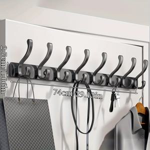 TEMU 욕실용 무타공 코트 및 수건 고리, 벽걸이형 알루미늄 도어 고리, 욕실 수건 및 코트걸이, 공간 절약형, 무거운 겨울옷 및 대형 물품 걸이용, 현관, 욕실, 침실에 적용 가능