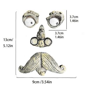 TEMU 안경을 쓴 노인과 나무 얼굴 디자인의 독특한 야외 조각품. 마당 예술에 이상적입니다. 이 수제 장식품은 정원 장식으로 사용되며 가을에 완벽하며, 정원 가꾸기 애호가를 위한 훌륭한 선물이 됩니다.