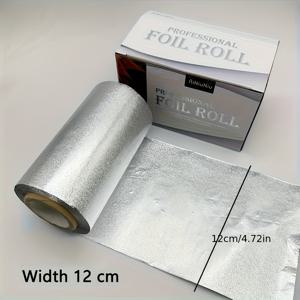 TEMU 살롱용 두꺼운 전문가용 헤어 스타일링 알루미늄 호일, 염색 및 네일 폴리쉬 제거용 은색, 30M 및 50M 길이로 제공