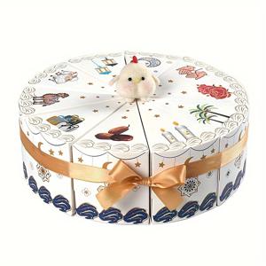 TEMU 그녀/그를 위한 선물 10개, 중동 라마단 축제 선물 상자, 이드 알피트르 상자, 삼각형 종이 상자, 리본 달린 선물 상자, 중추절 종이 상자, 라마단 장식, 파티 선물, 파티 장식, 파티 용품