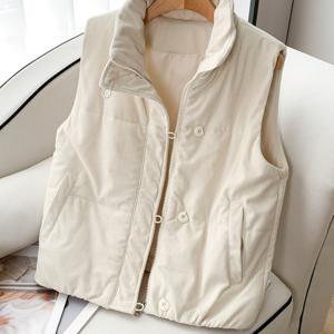 TEMU 여성용 경량 퀼팅 코듀로이 조끼, 신상 봄/가을/겨울 디자인, 어리게 보이는, 가볍고 얇고 따뜻한 상의, 패셔너블, 개성, 다용도, 캐주얼, 우아한, 숏 조끼