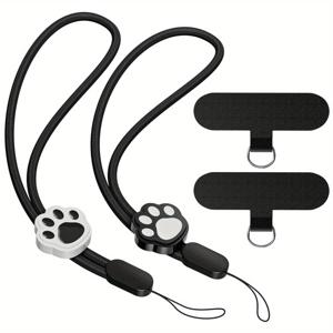 TEMU 2개 조절 가능한 폰 랜야드 세트 (랜야드 스페이서 2개 포함), 카메라 손목 스트랩, 나일론 손목밴드, 폰 손목 슬리브, 방범 폰 코드, 이어폰 랜야드, USB 랜야드, ID 배지 랜야드