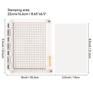 TEMU 8x9.3인치 퀵스탬프 플랫폼 그립 매트 포함; 정확한 스탬핑, 스크랩북, DIY 카드 제작을 위한 스탬프 포지셔닝 도구; 쉬운 스탬핑 및 프린팅 도구
