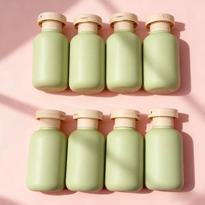 TEMU 럭셔리 플록 스퀴즈 보틀 8개 팩, 100ml 재충전 가능한 누수 방지 크림 용기, 블루 그린 핑크 색상 세트, 여행용 세면도구 키트 휴일 선물 필수품